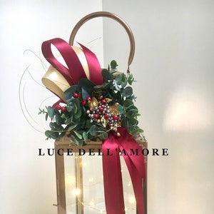 Burgundy Berry Lantern Topper