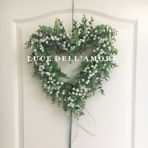 12 Inch Heart eucalyptus and gypsophila wreath