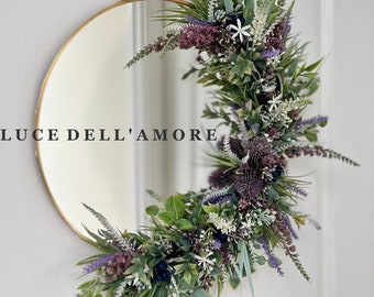 The Highlands Mirror.  Floral Statement Mirror Handmade to order