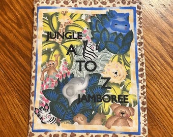 Jungle A to Z Jamboree Fabric Baby Book: Soft Cotton Alphabet storybook