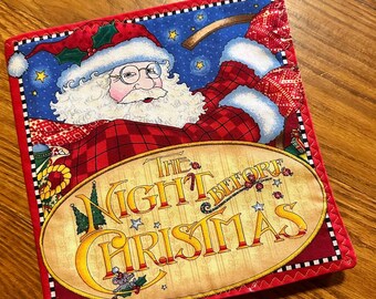 Mary Engelbreit The night before Christmas  cloth fabric baby book, Christmas fabric book, fabric book, cloth baby book, soft Christmas book