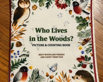Woodland Animals Soft Cloth Book: Counting Fabric Baby Book