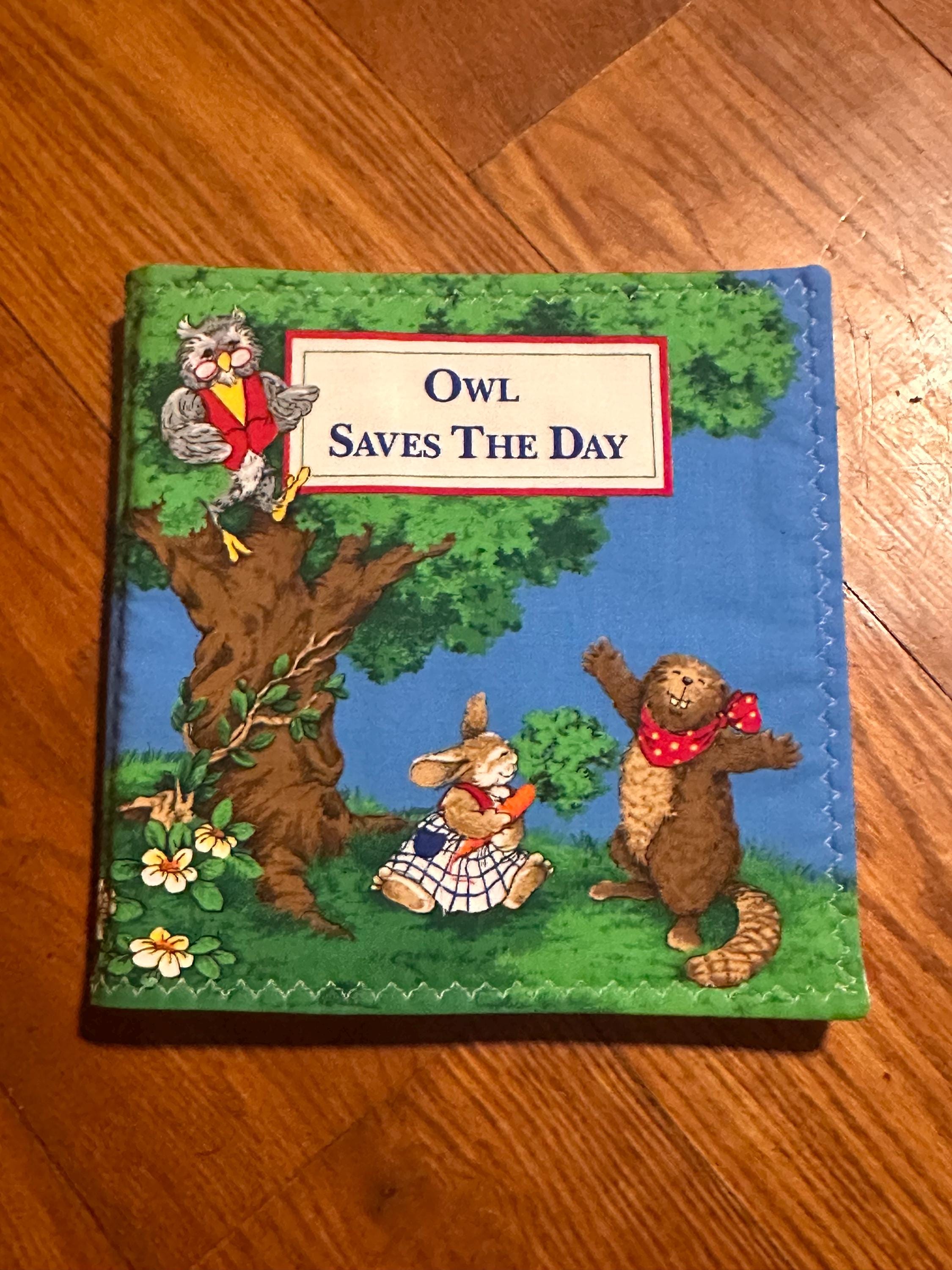 Owl Saves the Day cloth soft book, woodland and ecology educational fabric story