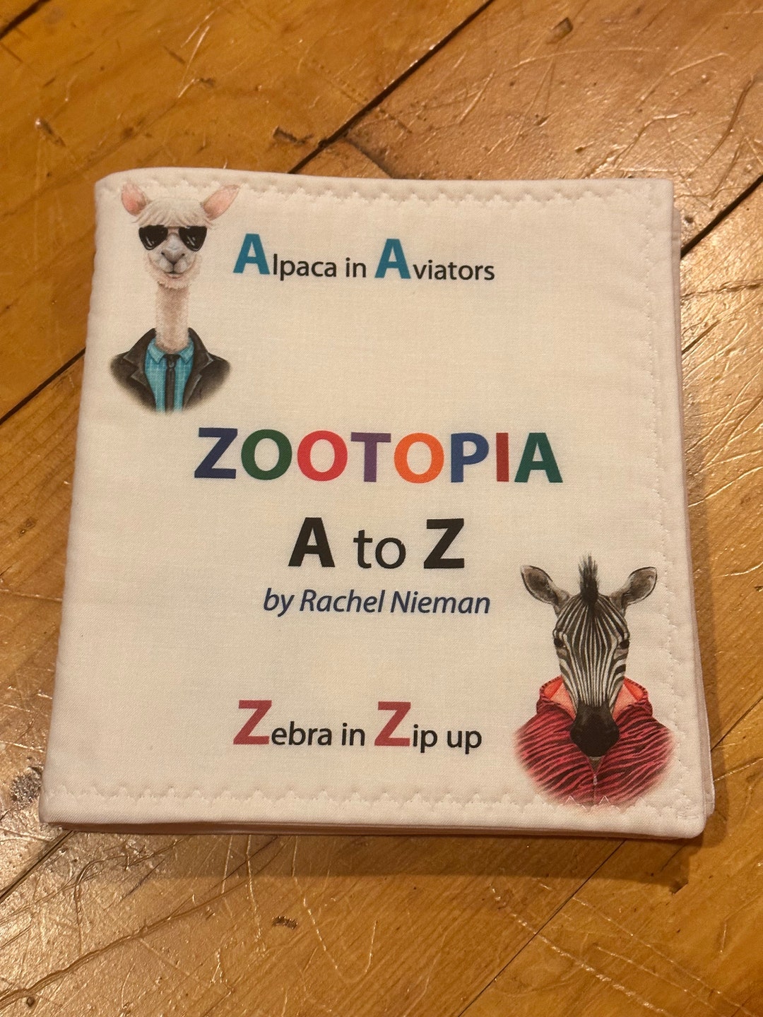 Zoo Animals Cloth Fabric Baby Book Alphabet Fabric Book Etsy
