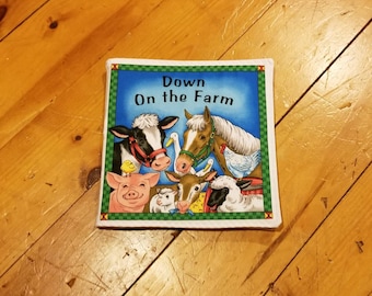 Down on the Farm Fabric Baby Book: farm animals soft book, personalized soft book