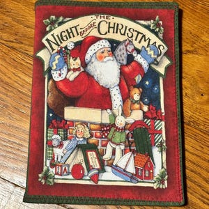 The night before Christmas  cloth fabric baby book, Christmas fabric book, fabric book, cloth baby book, Christmas gift baby book