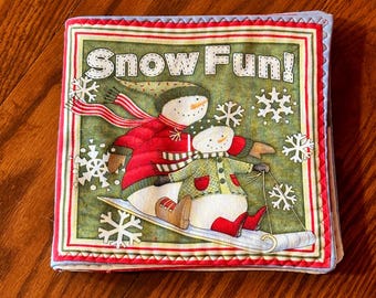 Snow Fun Fabric Baby Book: Winter Cotton Soft Book
