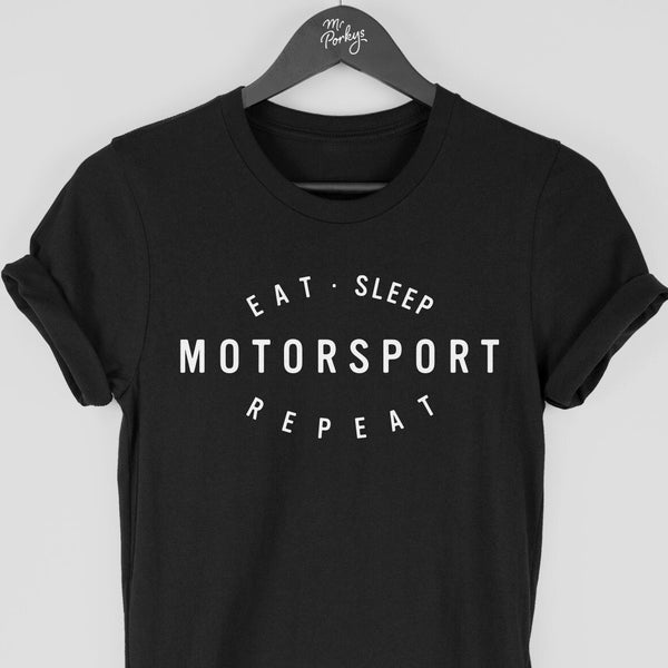 Chemise de sport automobile, t-shirt de sport automobile, cadeau de sport automobile, t-shirt Eat Sleep Motorsport Repeat