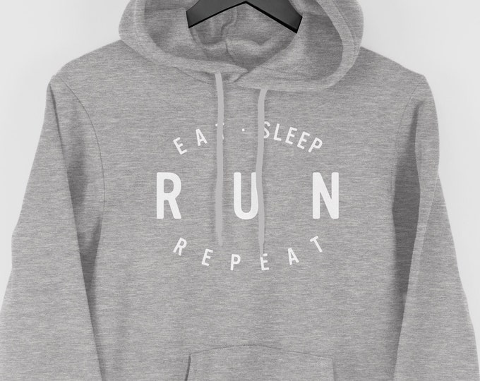 Runner Hoodie, Runner Gift, Eat Sleep Run Hoodie, Run Hoodie For Marathon Track And Field Runner