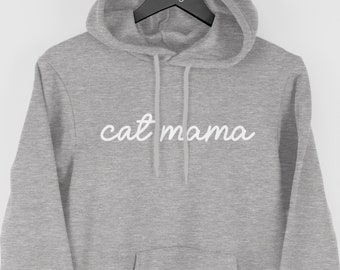 Cat Mama Hoodie, Sweat à capuche chat, Cadeau d'amant de chat, Sweat à capuche drôle de chat, Cadeau de Noël pour amoureux des chats