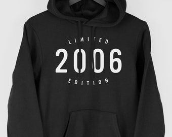 18e verjaardag hoodie voor mannen, 2006 hoodie, 18e verjaardagscadeau voor hem, Limited Edition 2006 hoody voor mannen