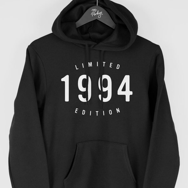 30th Birthday Hoodie for Men, 1994 Hoodie, 30th Birthday Gift for Him, Limited Edition 1994 Hoody for Men