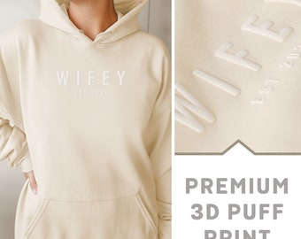 Felpa con cappuccio Moglie, Felpa con cappuccio da sposa, Felpa con cappuccio maritino, Regali per la sposa, Top luna di miele, Regalo di fidanzamento, Felpa con cappuccio Nuova signora, Regalo per gli sposi, Di Mr Porkys™