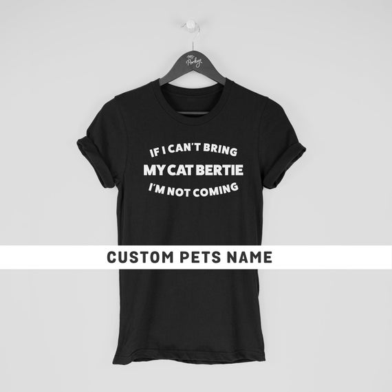 Personalised cat t shirt cheap