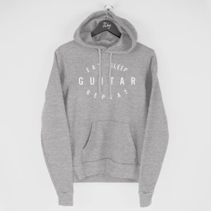 Guitar Hoodie, Guitar Player Gift, Eat Sleep Guitar Hoodie image 5