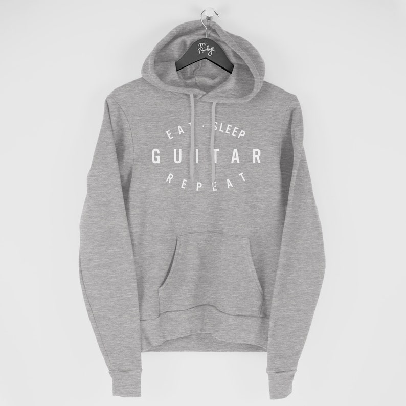 Guitar Hoodie, Guitar Player Gift, Eat Sleep Guitar Hoodie image 5