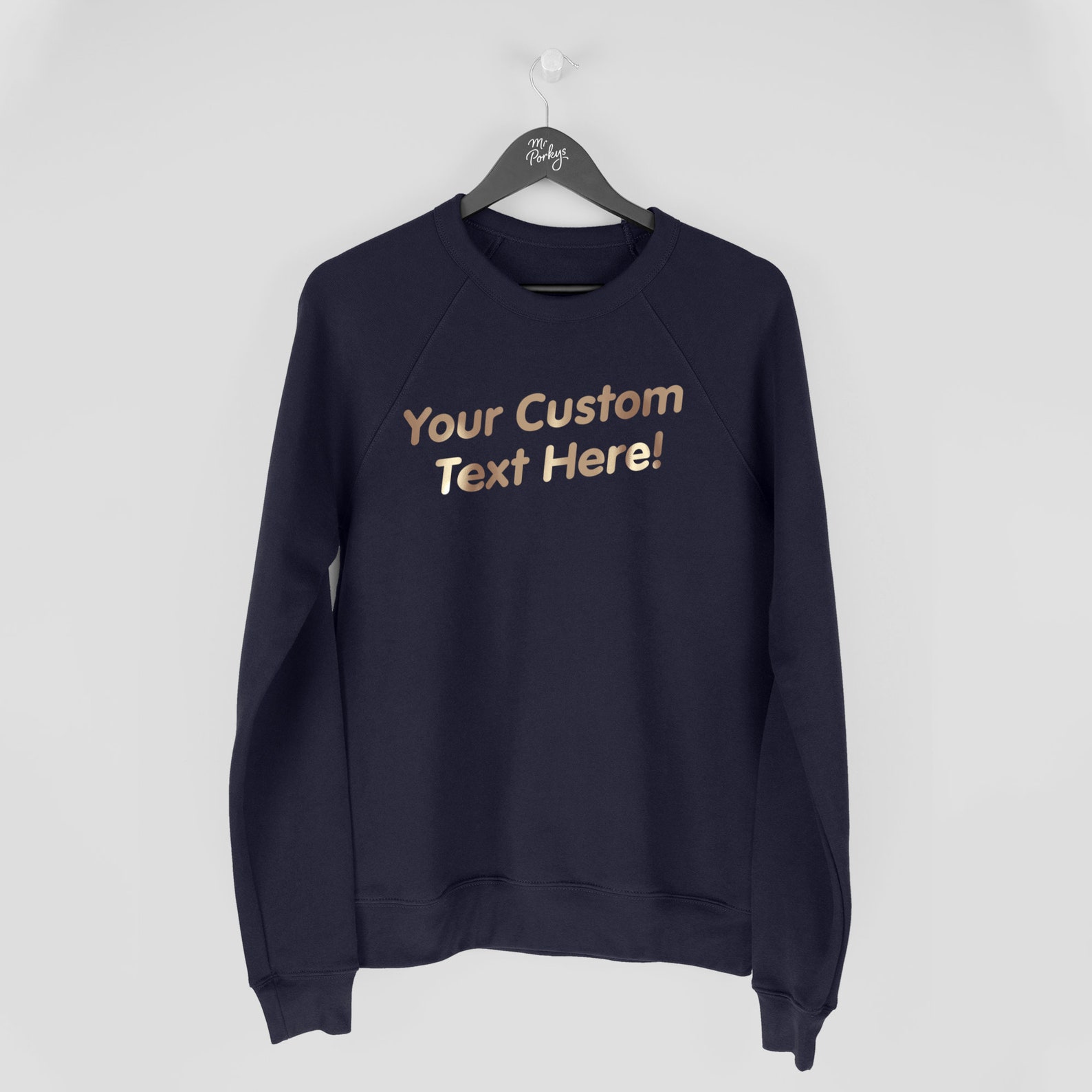 Custom Sweatshirt Custom Text Sweater Personalised Jumper Etsy