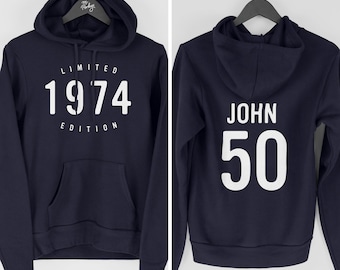 50th Birthday Hoodie for Men, 1974 Hoodie, 50th Birthday Gift for Him, Limited Edition 1974 Hoody for Men