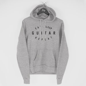 Guitar Hoodie, Guitar Player Gift, Eat Sleep Guitar Hoodie image 3