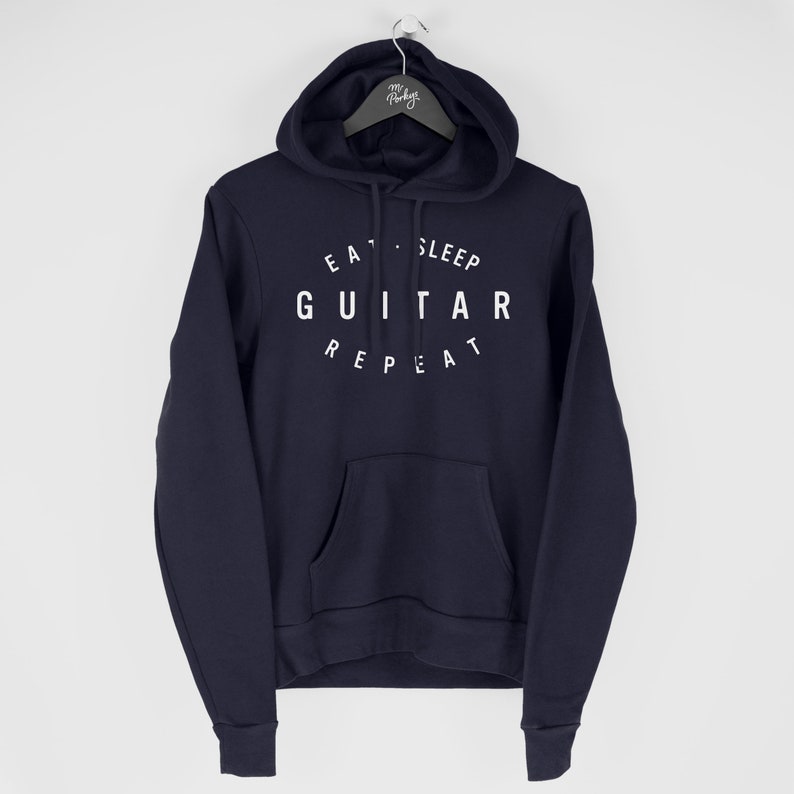 Guitar Hoodie, Guitar Player Gift, Eat Sleep Guitar Hoodie image 10