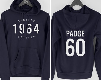 60th Birthday Hoodie for Men, 1964 Hoodie, 60th Birthday Gift for Him, Limited Edition 1964 Hoody for Men