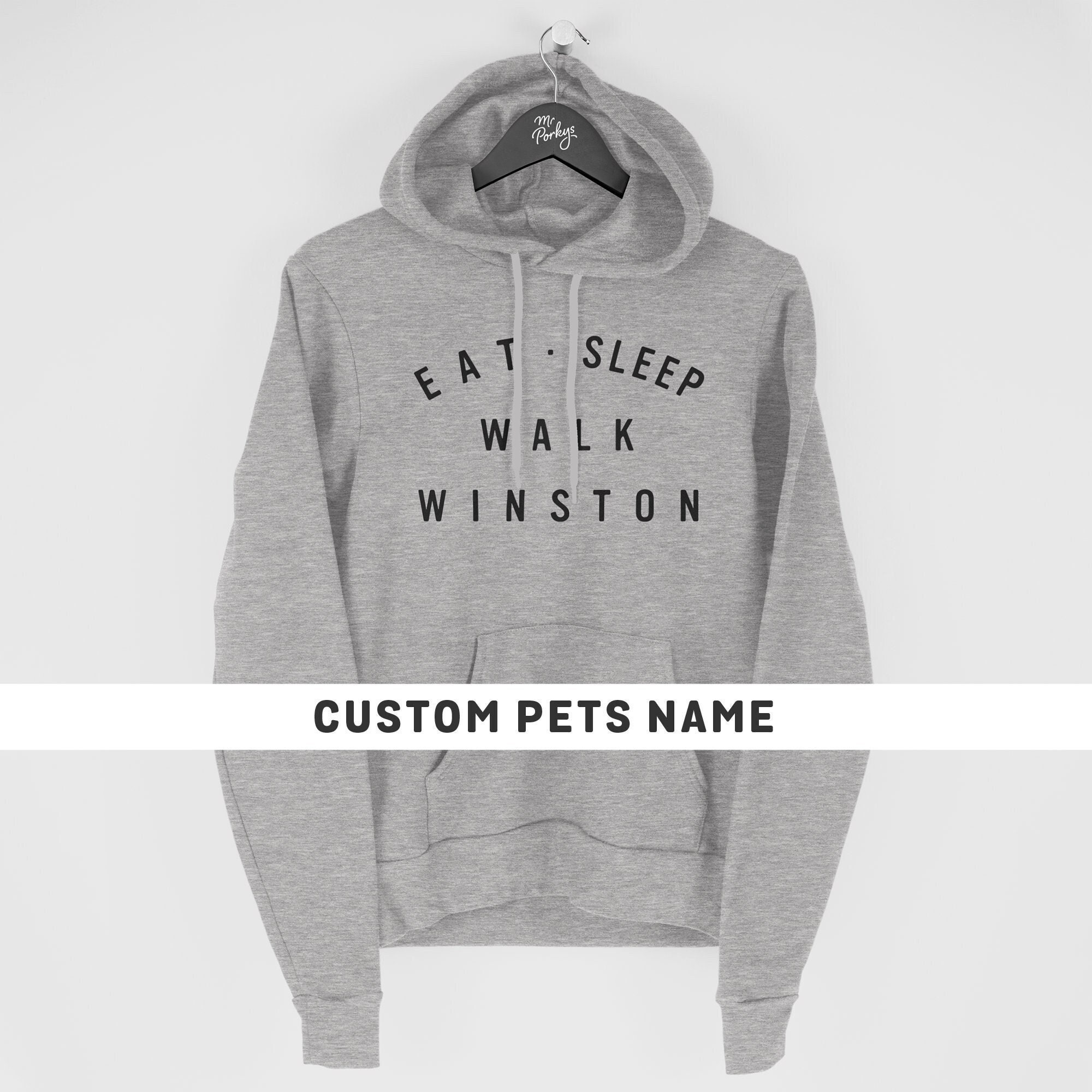 Eat Sleep Walk Dog Hoodie, Custom Lover Walking Funny Personalised Pet Owner Gift