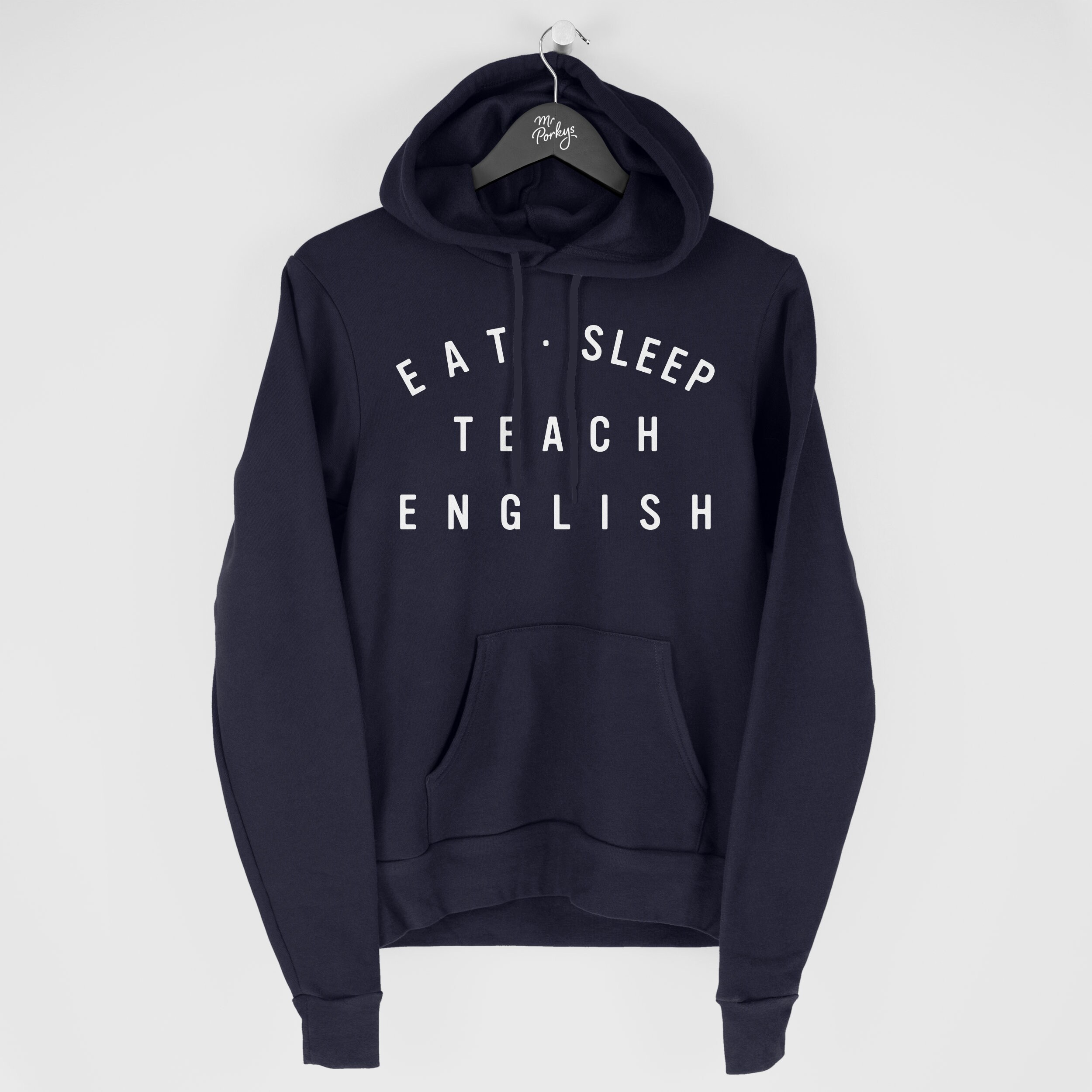 Sudadera con capucha de profesor de ingles regalo de profesor de ingles sudadera con capucha Eat Sleep Teach English Etsy Mexico