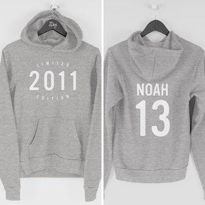 13th Birthday Boy Hoodie 13th Birthday Gift for Boys Limited