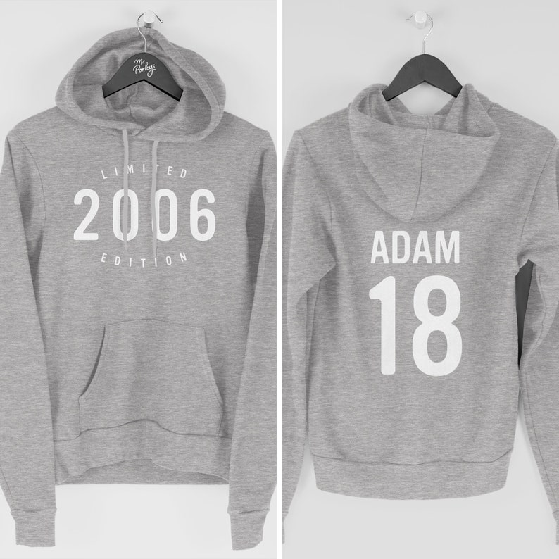 18th Birthday Hoodie for Men, 2006 Hoodie, 18th Birthday Gift for Him, Limited Edition 2006 Hoody for Men image 3
