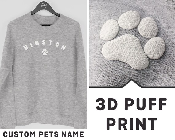 Custom Dog Name Sweatshirt Dog Lover Sweatshirt With Paw Print Dog Walking Jumper Personalised Pet Owner Gift Etsy