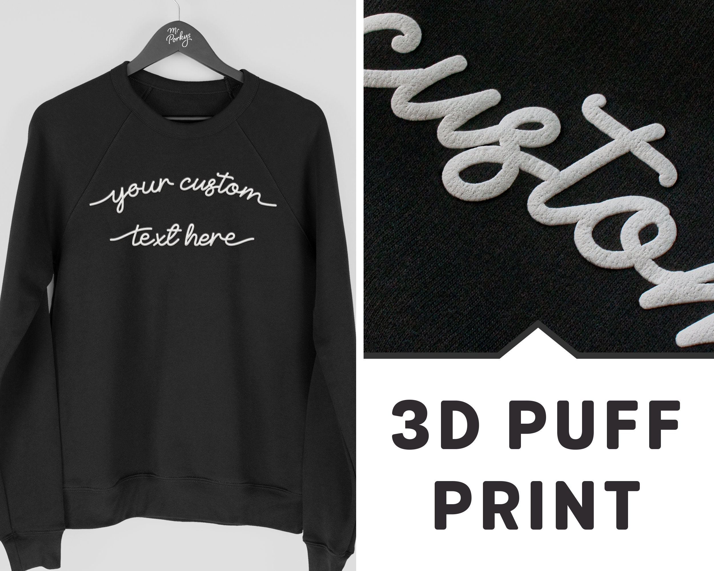 Puff Print T-shirt for Book Lover Summer Babe 3D Puff 