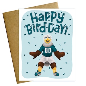 Cartão de aniversário do Philadelphia Eagles - Feliz Dia do Pássaro