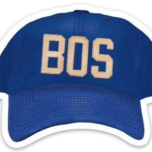 Boston Baseball Cap Die Cut Sticker