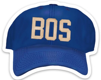 Boston Baseball Cap Die Cut Sticker