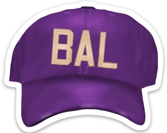Baltimore Baseball Cap Die Cut Sticker