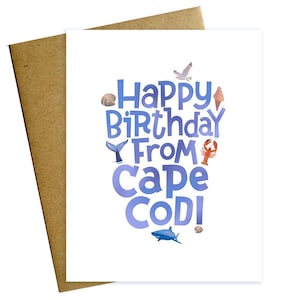 Carte Joyeux anniversaire de Cape Cod