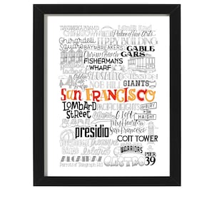 San Francisco Type Mashup Art Print