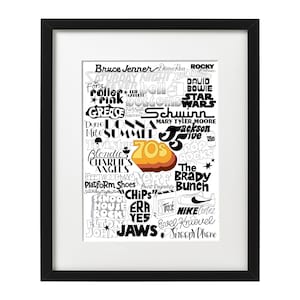 70&#39;s Type Mashup Art Print