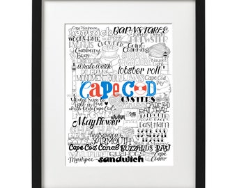 Cape Cod Type Mashup Art Print