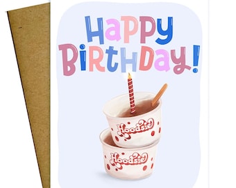 Hoodsie Cup New England Birthday Card
