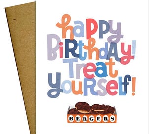 Treat Yourself Berger Cookie Baltimore Birthday Card
