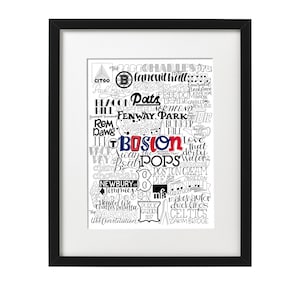 Boston Type Mashup Art Print