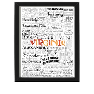 Virginia  Type Mashup Art Print