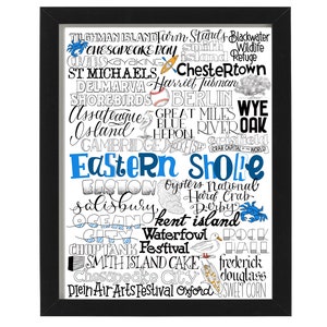Eastern Shore Type Mashup Print