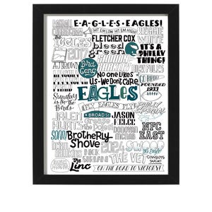 Philadelphia Eagles Type Mashup Art Print