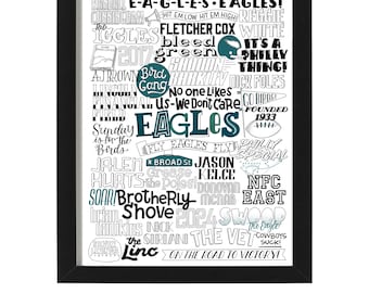 Philadelphia Eagles Type Mashup Art Print