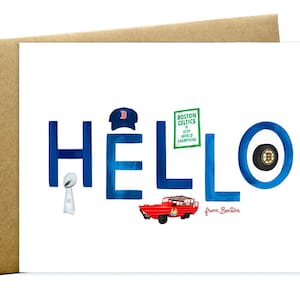Hello from Boston Greeting Card