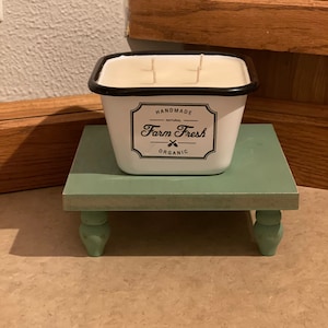 Farmhouse/rustic decor/hand poured/homemade/gifts/farmhouse tin/100 percent soy/clean burn/gifts for her/home decor