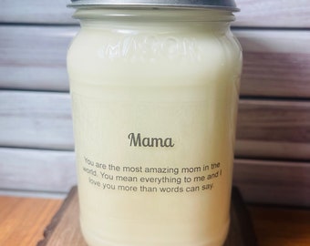 Farmhouse/hand poured/ Mother's Day Gifts homemade/scent/100 % natural soy/rustic/gift/farm house decor/home decor/mason jar/16 oz