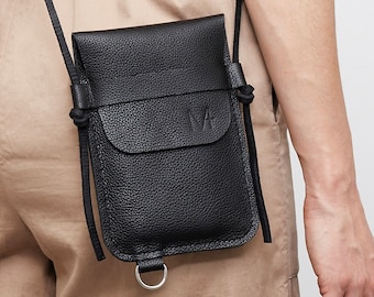 Leather Phone Case including a mini wallet. Smartphone/iPhone case unisex